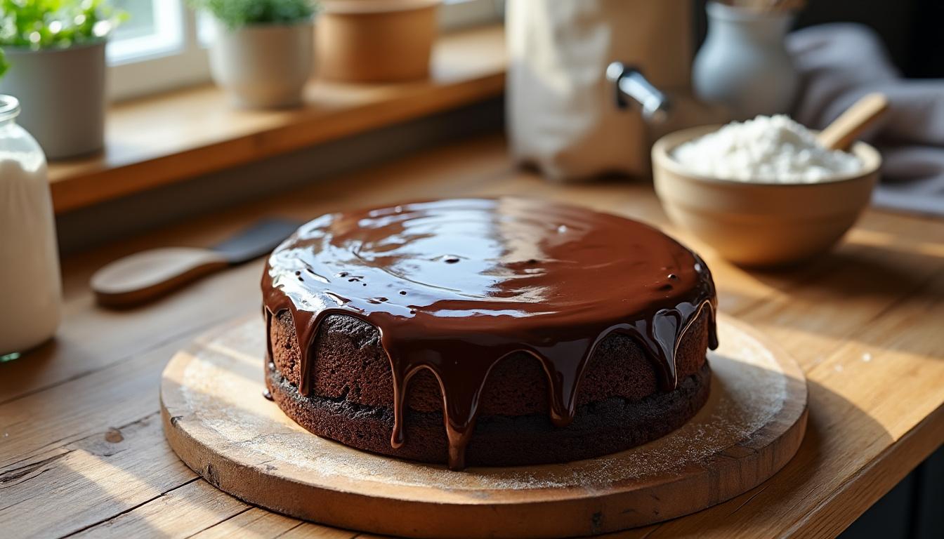 découvrez une recette simple et rapide de nappage au chocolat, brillant, lisse et facile à couper, pour sublimer vos desserts avec élégance.