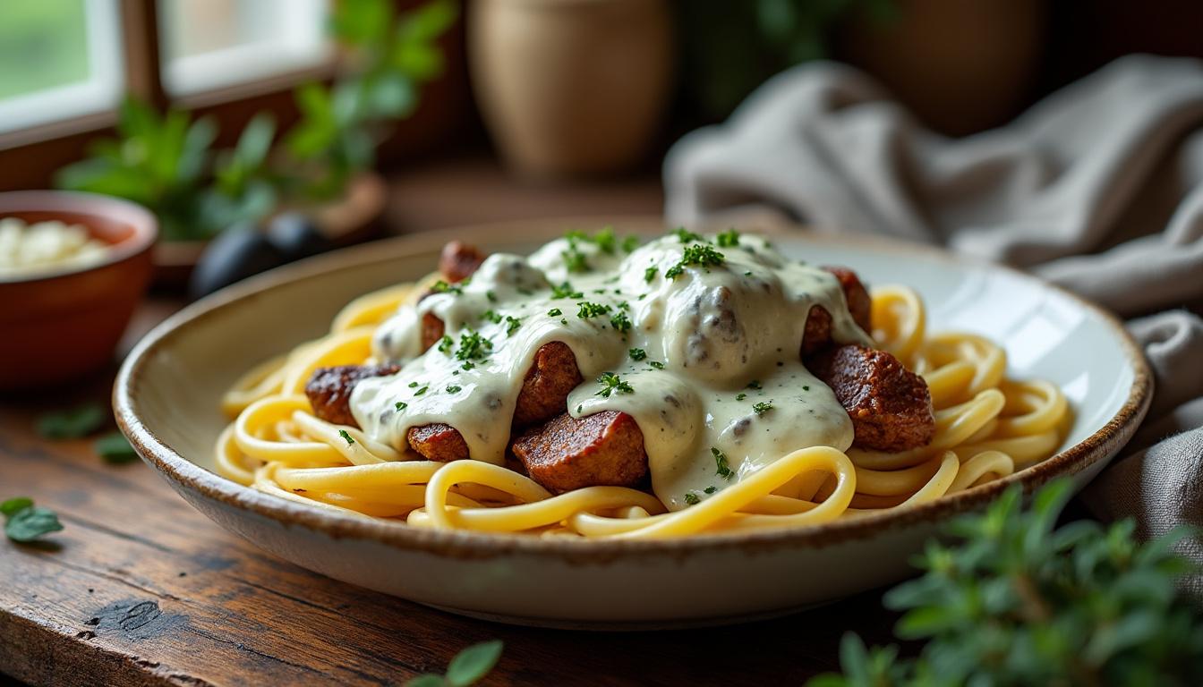 découvrez notre recette facile et onctueuse de sauce au roquefort, parfaite pour sublimer vos viandes et pâtes avec une saveur riche et crémeuse.