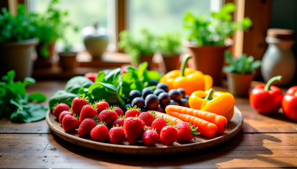 Illustration : la concentration en nutriments, éléments fondamentaux pour une — color foods : comment transformer votre assiette en arc-en-ciel santé