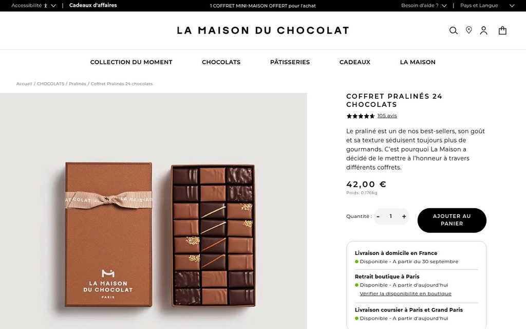 Apercu du site La Maison du Chocolat