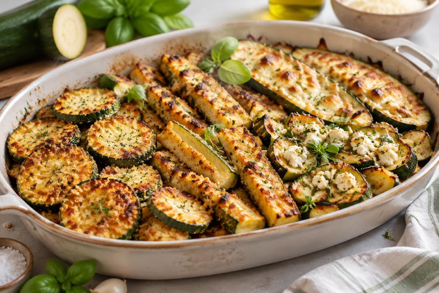 découvrez comment cuire les courgettes au four, combien de temps les laisser et nos variantes gourmandes au parmesan, à la feta ou en gratin.